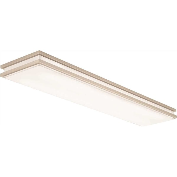 Brushed Nickel Linear Saturn LED Flush Mount